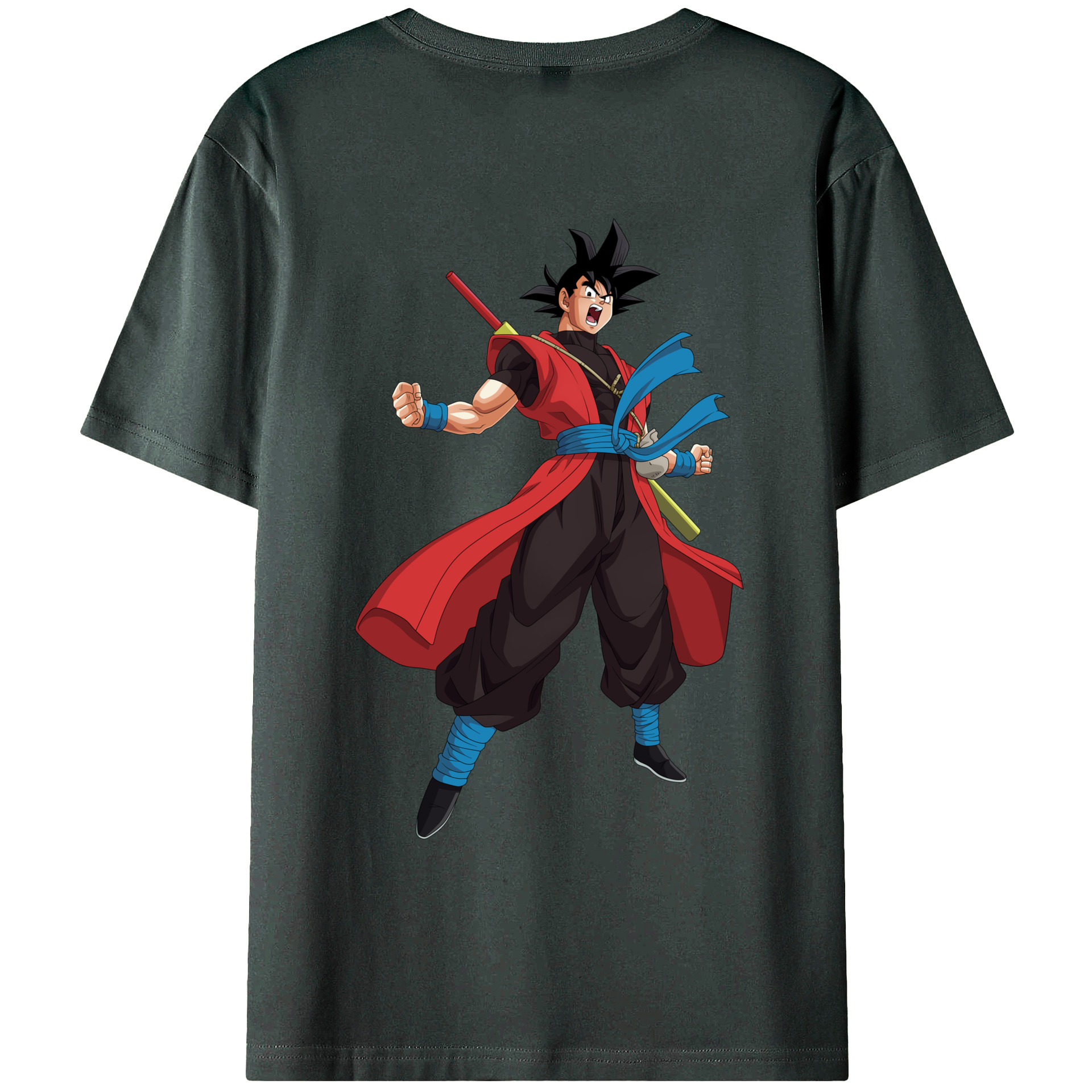 （画像用） ドラゴンボール 孫悟空（そん ごくう）Son Goku カカロット DRAGON BALL Kakarotto 綿100％ メンズ半袖Tシャツ（バックプリント） 通気性